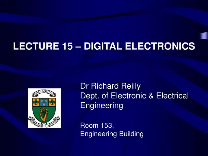 lecture 15 digital electronics