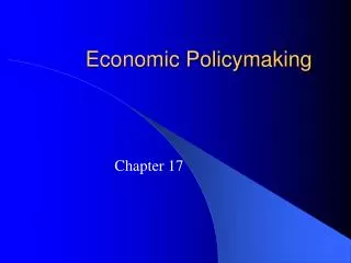 Economic Policymaking