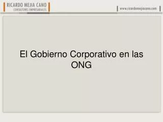 el gobierno corporativo en las ong