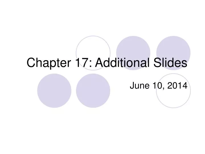 chapter 17 additional slides