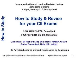 How to Study &amp; Revise for your CII Exams