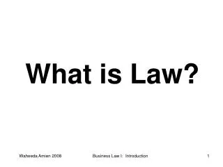 What is Law?