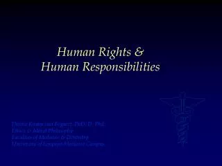 Human Rights &amp; Human Responsibilities