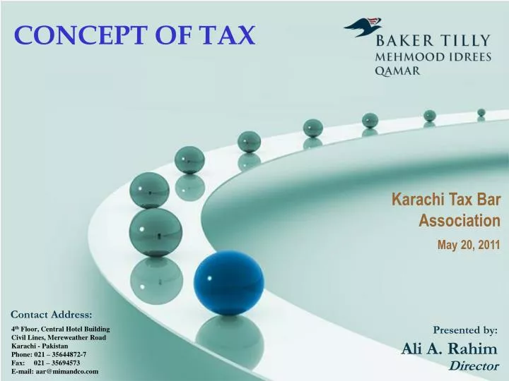 concept of tax