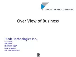 Over View of Business