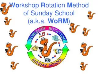 Wo rkshop R otation M ethod of Sunday School (a.k.a. WoRM )