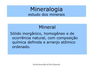 mineralogia estudo dos minerais