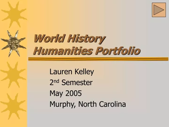 world history humanities portfolio