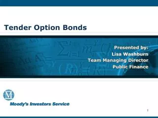 Tender Option Bonds