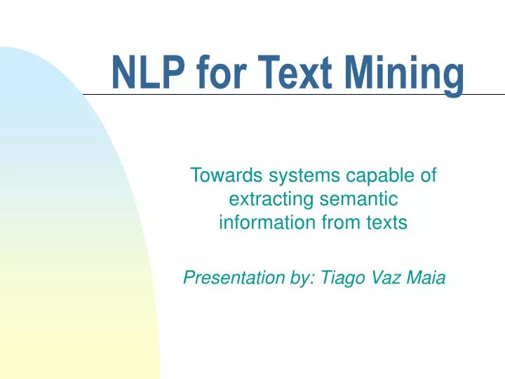nlp for text mining