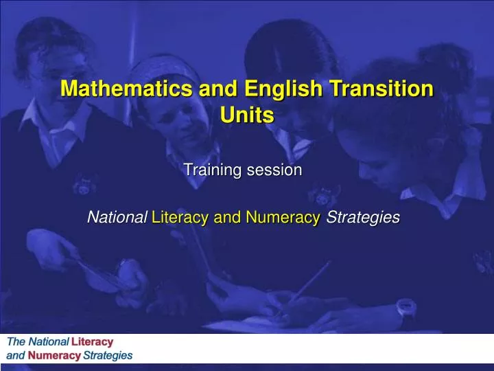 mathematics and english transition units