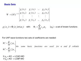 Basis Sets