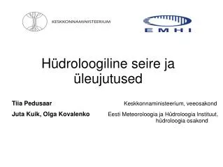 h droloogiline seire ja leujutused