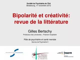 Bipolarité et créativité: revue de la littérature