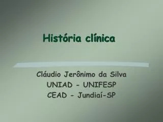 hist ria cl nica