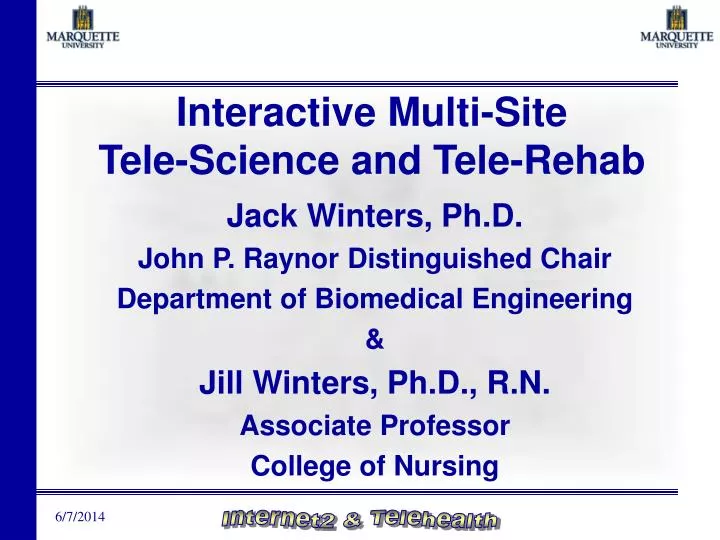 interactive multi site tele science and tele rehab