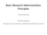 Basic Research Administration Principles - slide 1