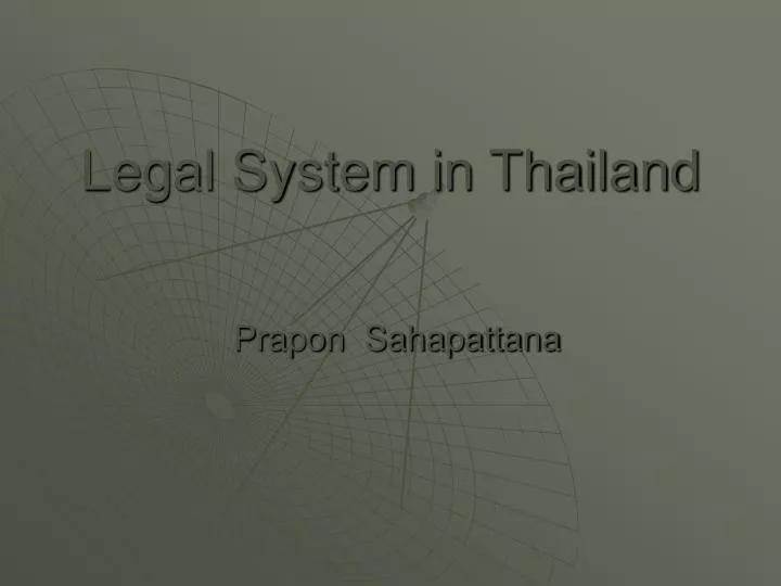 legal system in thailand