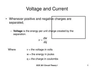 voltage and current