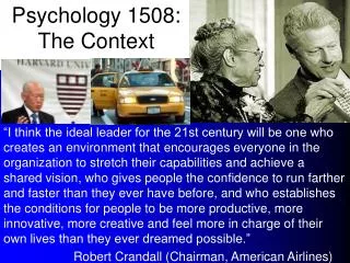 Psychology 1508: The Context