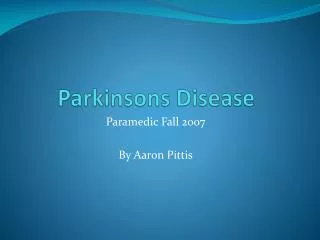 Parkinsons Disease