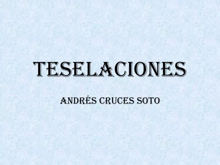 teselaciones