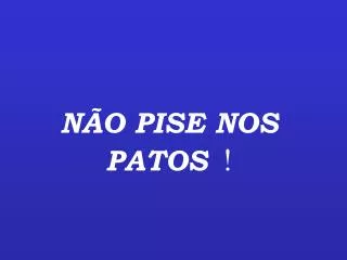 n o pise nos patos