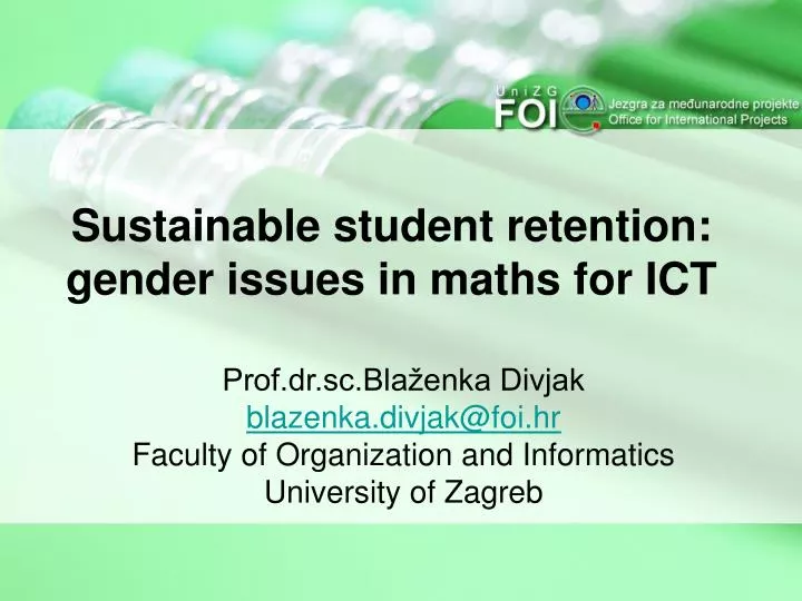 sustainable student retention gender issues in maths for ict