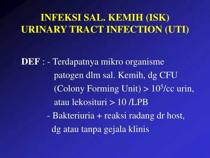 infeksi sal kemih isk urinary tract infection uti