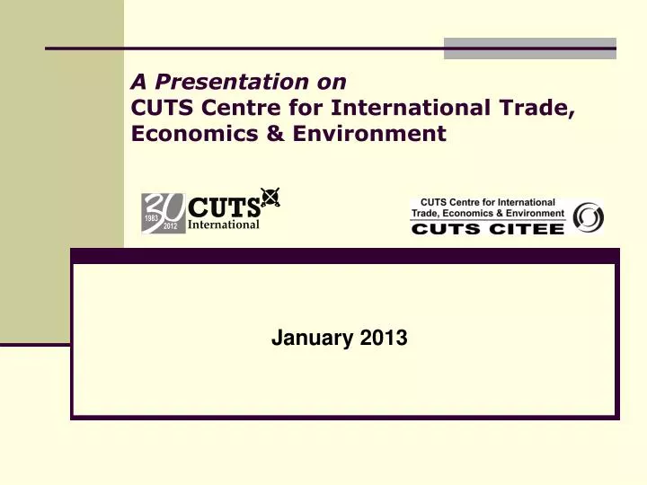 a presentation on cuts centre for international trade economics environment