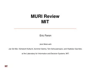 MURI Review MIT