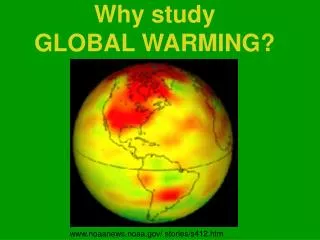 Why study GLOBAL WARMING?