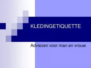 kledingetiquette