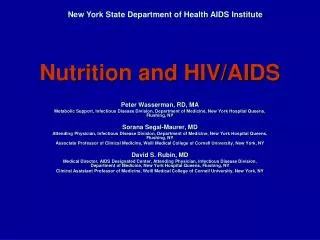 Nutrition and HIV/AIDS
