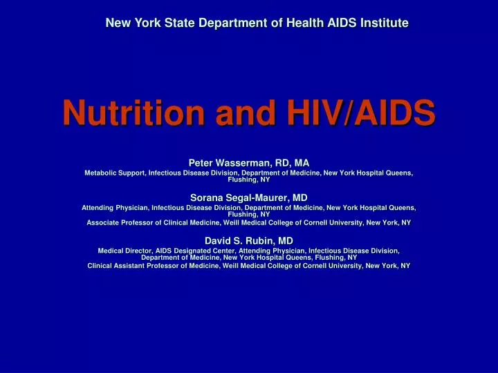 nutrition and hiv aids