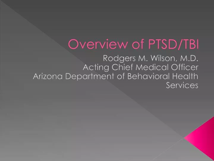 overview of ptsd tbi