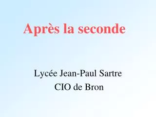 apr s la seconde