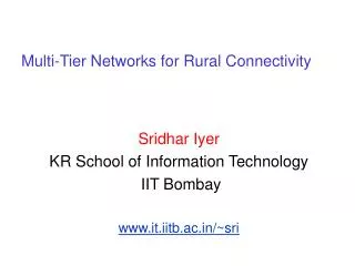 Multi-Tier Networks for Rural Connectivity