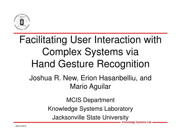 facilitating user interaction with complex systems via hand gesture recognition