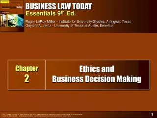 Ethics and Business Decision Making