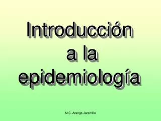 introducci n a la epidemiolog a
