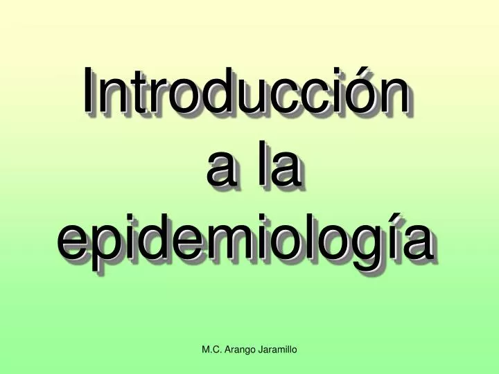 introducci n a la epidemiolog a