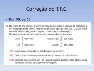 corre o do t p c
