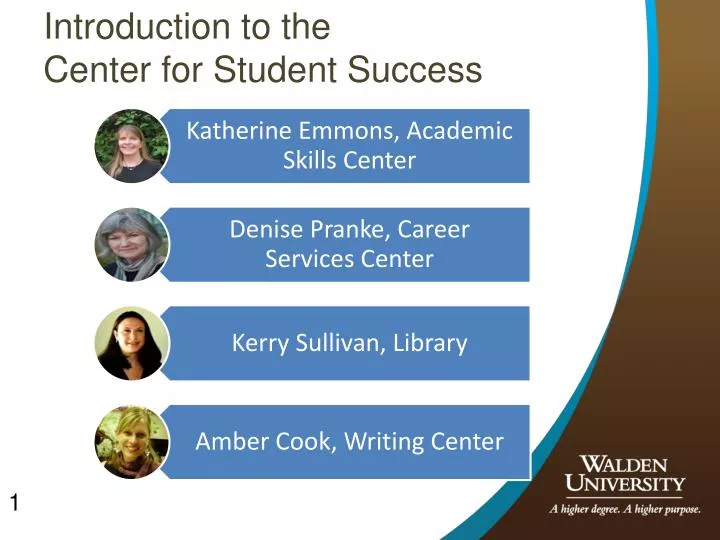 introduction to the center for student success