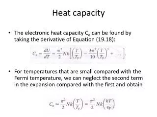 Heat capacity