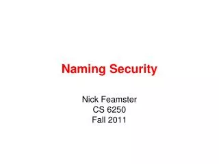 Naming Security