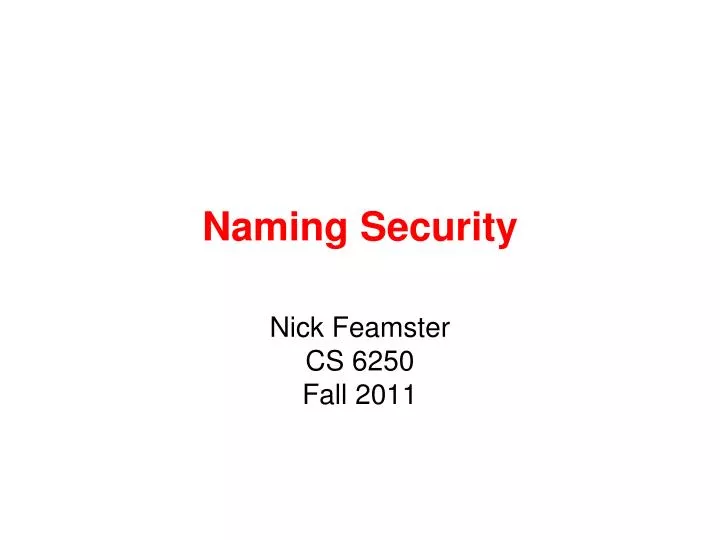 naming security