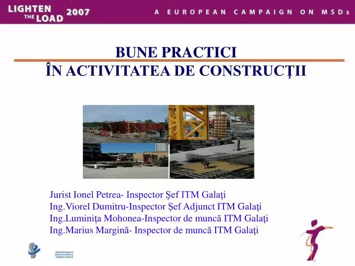 bune practici n activitatea de construc ii