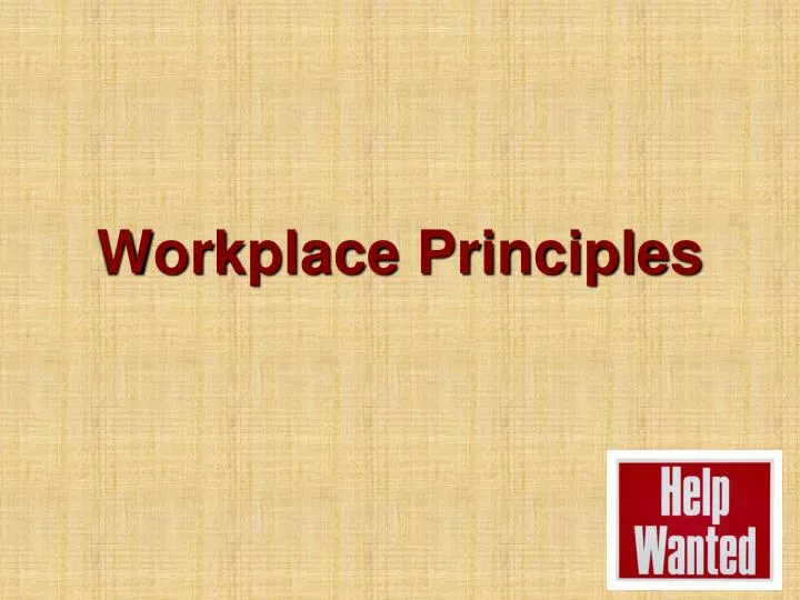 workplace principles