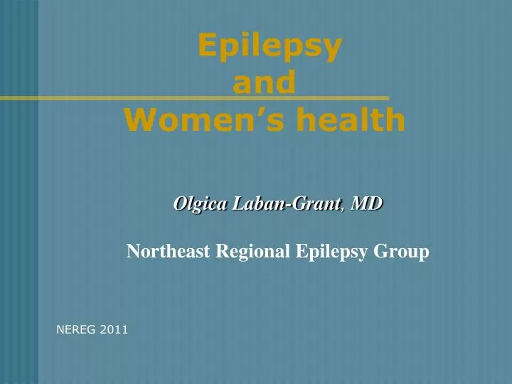 epilepsy and women s health